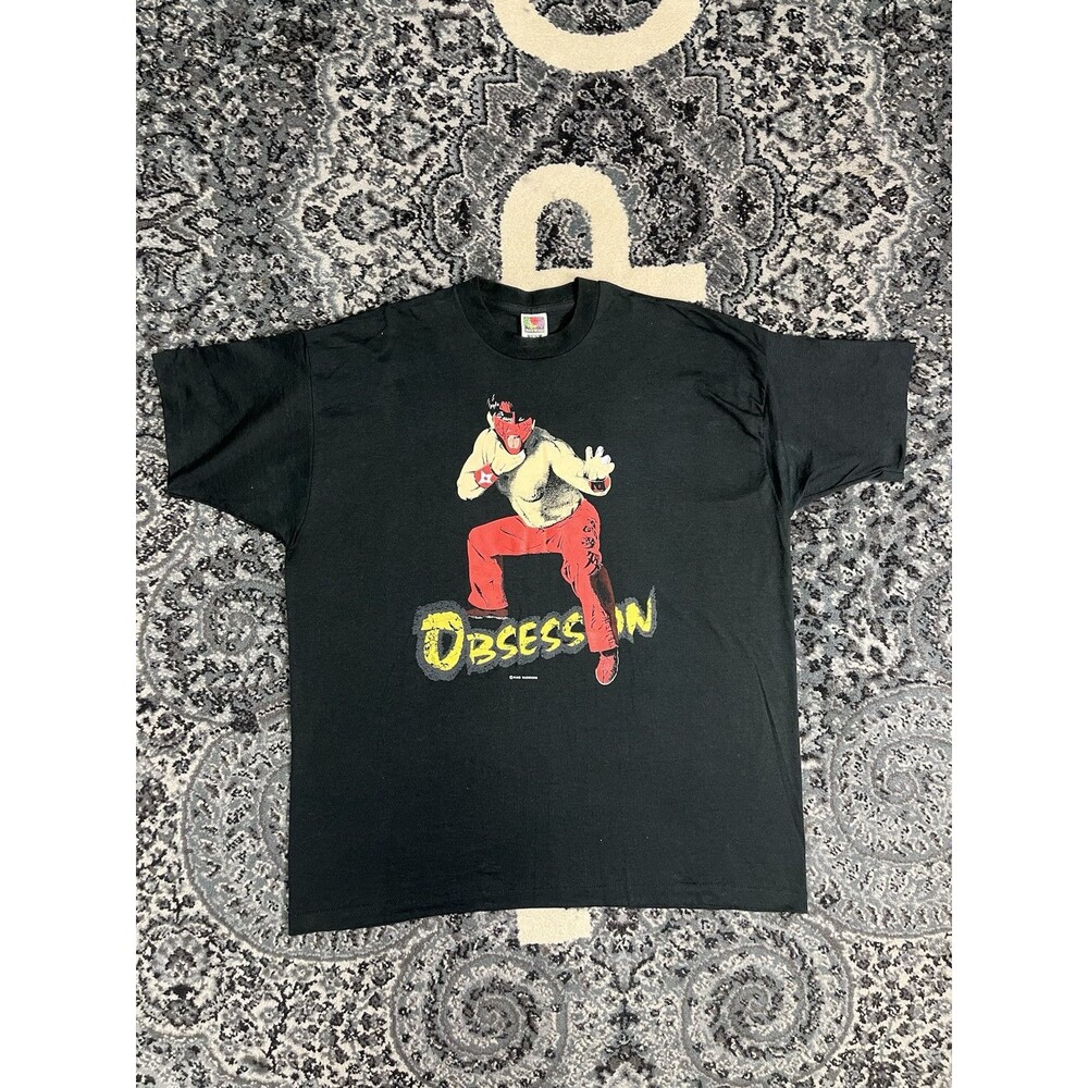 Vintage KEIJIMUTOH / Great Mira Obsession Tshirt Size 2XL 90s Pro Wrestler NWA